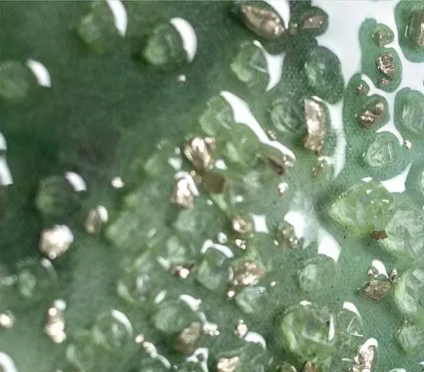 Green Marbled Glass Bead Panel, 85 x 120 cm in olive — detail