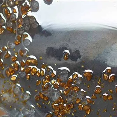 Wide Marbled Geode Painting in Black Frame, 115 x 87 cm — detail