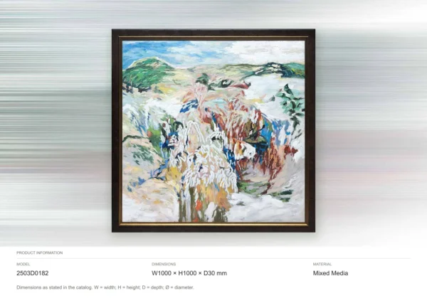 Wild Garden Expressionist Painting in ivory — dimensions