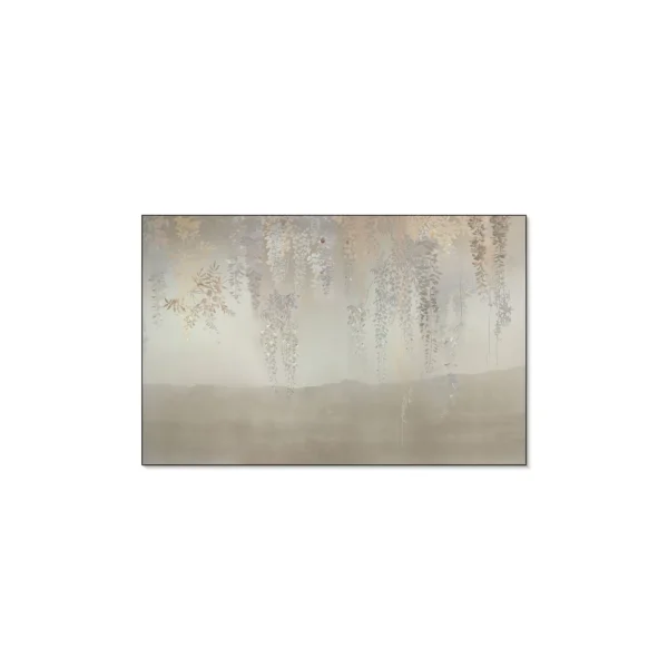 Monumental Wisteria Mural Wall Art, 430 x 280 cm in plum — in a room setting