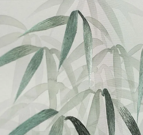 Bamboo Ink Painting in Slim Frame, 120 x 160 cm — detail