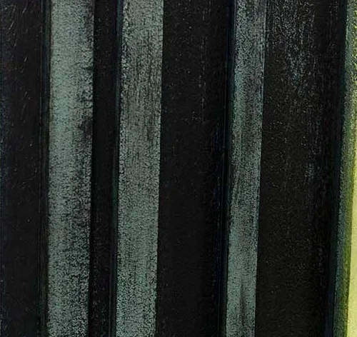 Panoramic Green Stripe Relief Wall Art, 210 x 70 cm in olive — detail