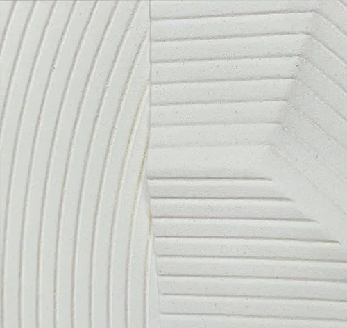 Small White Line Relief in White Frame, 30 x 30 cm — detail