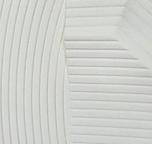 Small White Line Relief in White Frame, 30 x 30 cm — detail