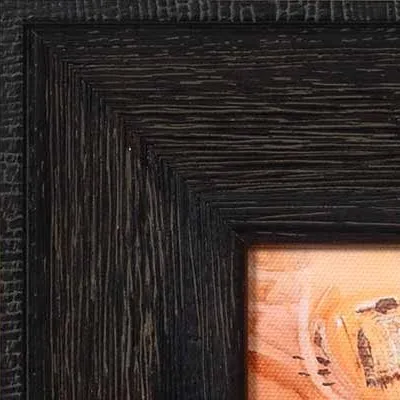 Miniature Coral Sketch in Black Frame, 27 x 23 cm — detail