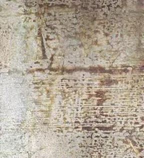 Silver Patina Glazed Slab, 50 x 50 cm in silver — detail