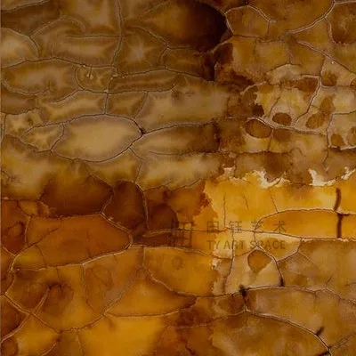Small Rust Patchwork Textured Panel, 50 x 50 cm in rust — detail