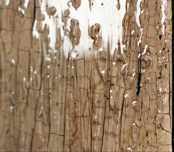 Brown Rain Panel in Onyx-Look Border, 110 x 150 cm — detail