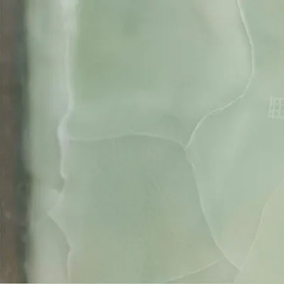 Dark Mosaic Square in Mint Marble Border, 105 x 105 cm — detail