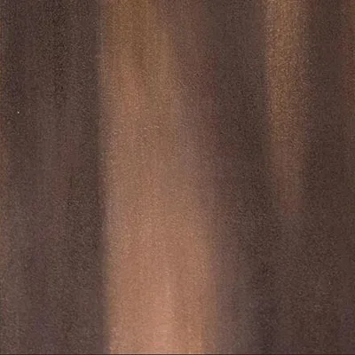 Wide Amber Streak Wash Painting, 180 x 135 cm in rust — detail