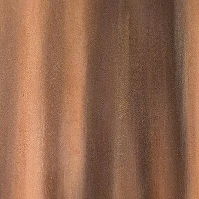 Wide Amber Streak Wash Painting, 180 x 135 cm in rust — detail