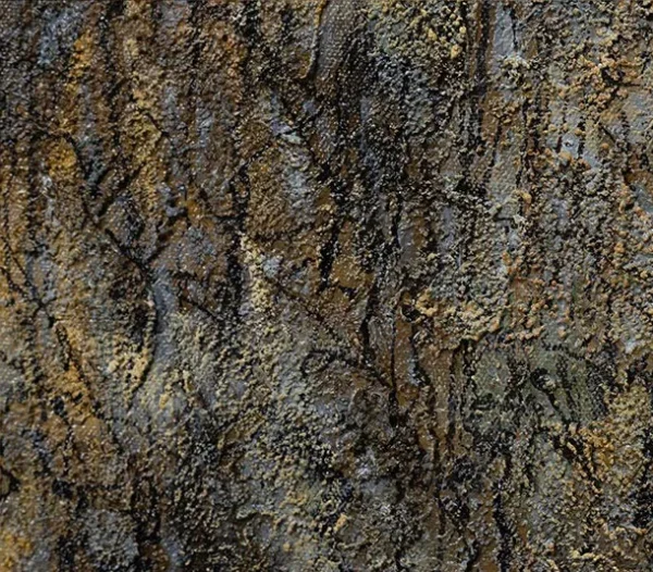 Wide Bark Texture Painting in Black Frame, 150 x 90 cm — detail