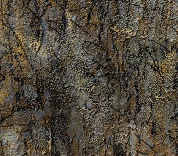 Wide Bark Texture Painting in Black Frame, 150 x 90 cm — detail
