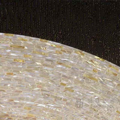 Gold and Black Wave Panel, Second, 72 x 70 cm in brushed brass — detail