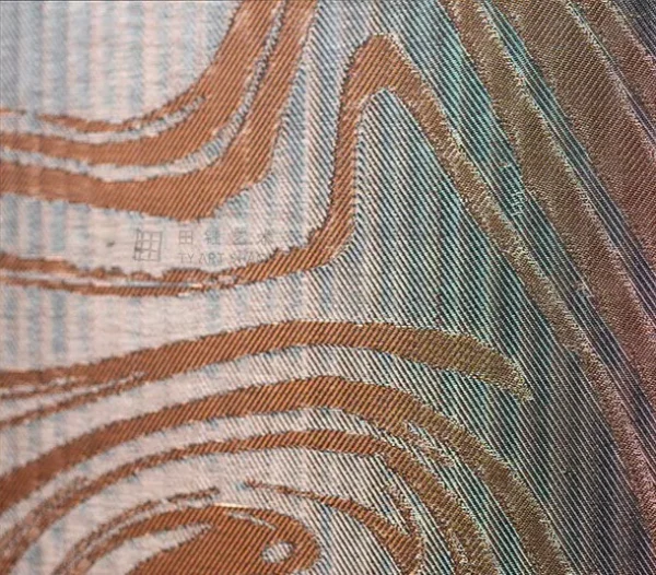 Marbled Copper and Blue Swirl Panel, 120 x 120 cm in bronze — detail