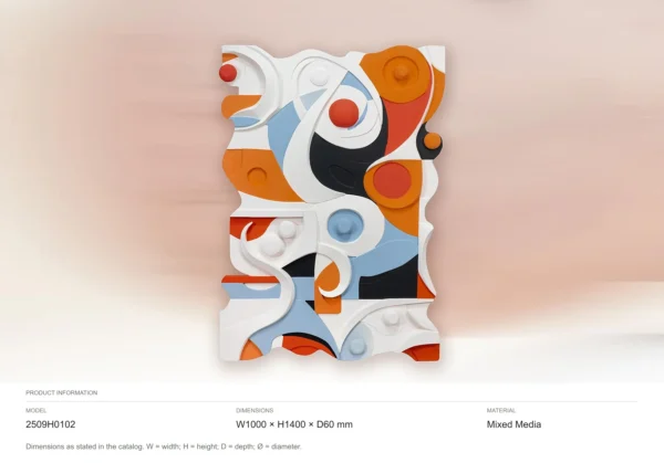 Layered Abstract Relief in rust — dimensions