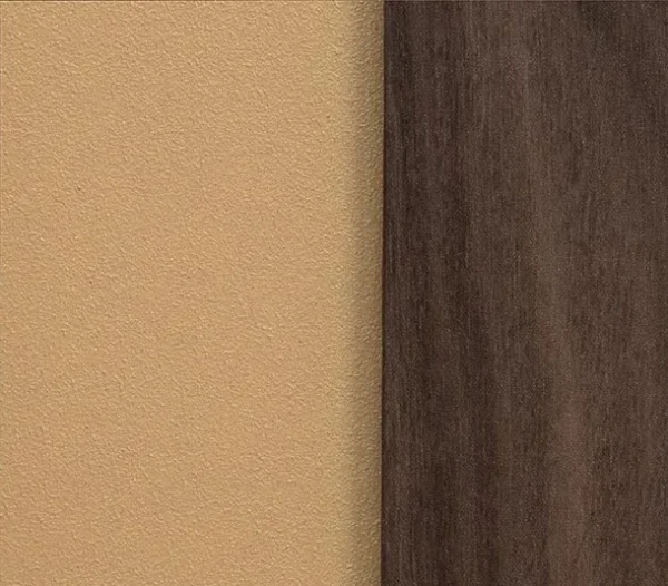 Small Walnut Panel in Ochre Mount and Black Frame, 32 x 32 — detail