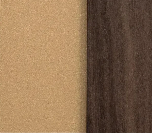 Small Walnut Panel in Ochre Mount and Black Frame, 32 x 32 — detail