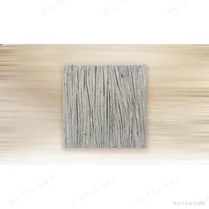 Silver Bark Texture Relief, 100 x 100 cm in silver — in a room setting