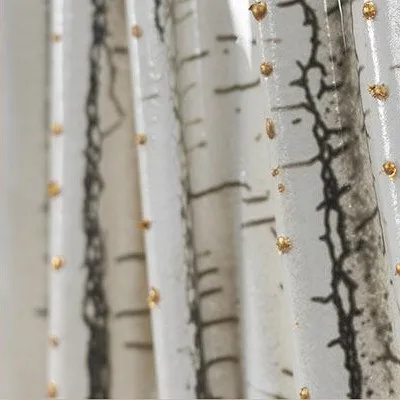 Silver Bark Texture Relief, 100 x 100 cm in silver — detail