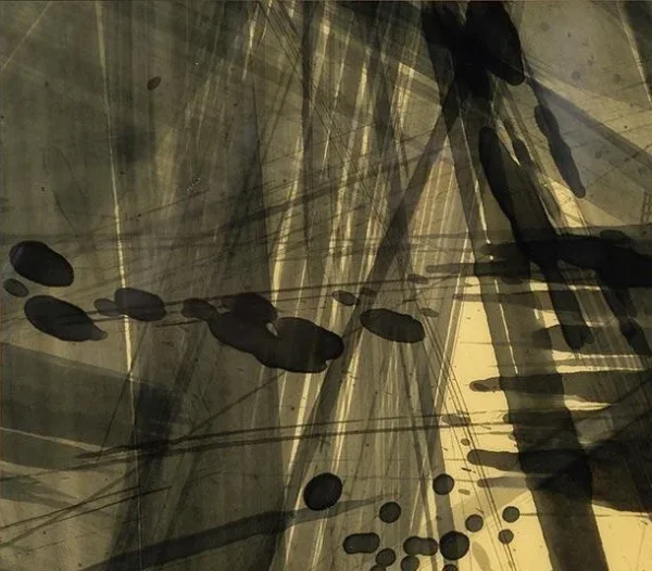 Black Ink Brush Glazed Slab, 60 x 60 cm in black — detail