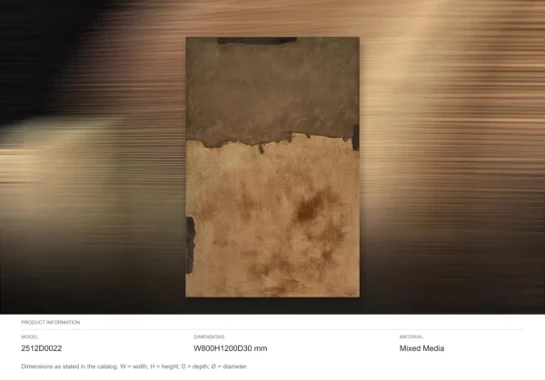 Tall Rust and Grey Plaster Panel, 80 x 120 cm in slate — dimensions