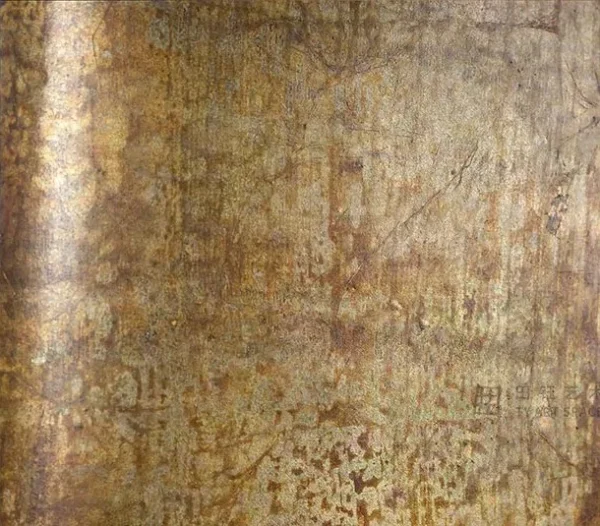 Silver Patina Glazed Slab, 50 x 50 cm in silver — detail