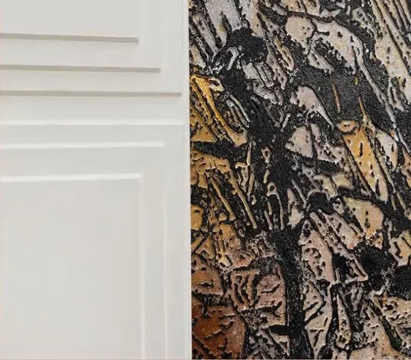 Amber Mountain Ridge in Marble Frame, 90 x 120 cm — detail