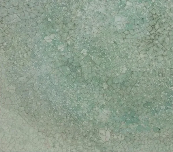 Pale Blue Speckle Glazed Slab, 100 x 100 cm in blue — detail