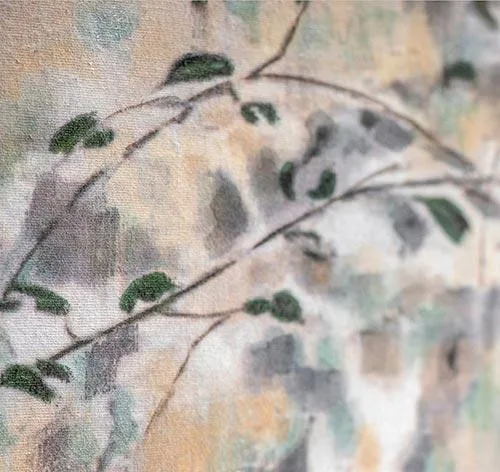 Spring Branch Collage in Slim Frame, 80 x 80 cm — detail