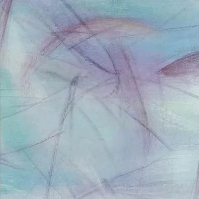 Lilac Swirl Painting in Slim Frame, 100 x 100 cm — detail