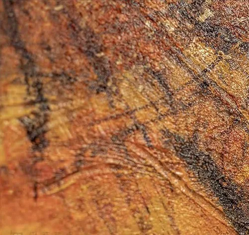 Autumn Blaze Tree Painting in Silver Frame, 120 x 160 cm — detail
