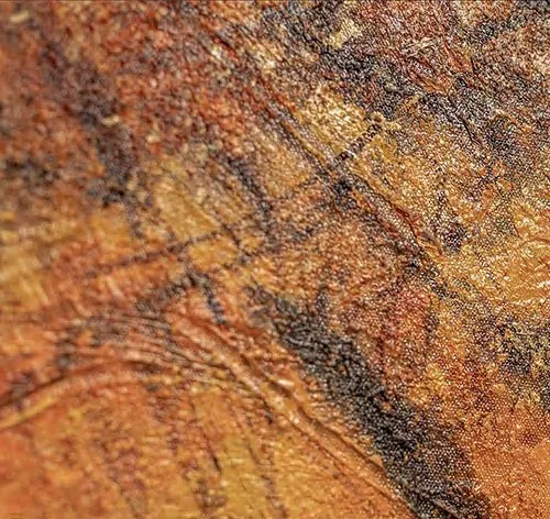 Autumn Blaze Tree Painting in Silver Frame, 120 x 160 cm — detail