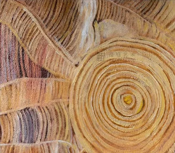 Rust Fragment Collage in Black Frame, 100 x 140 cm — detail