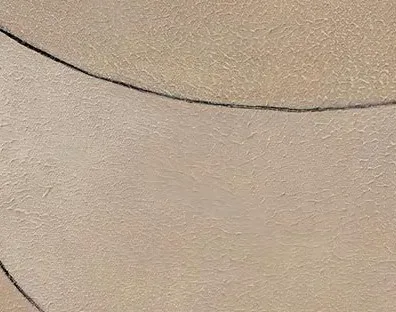 Tan Cut-Out Shapes on Cream in Black Frame, 100 x 85 cm — detail