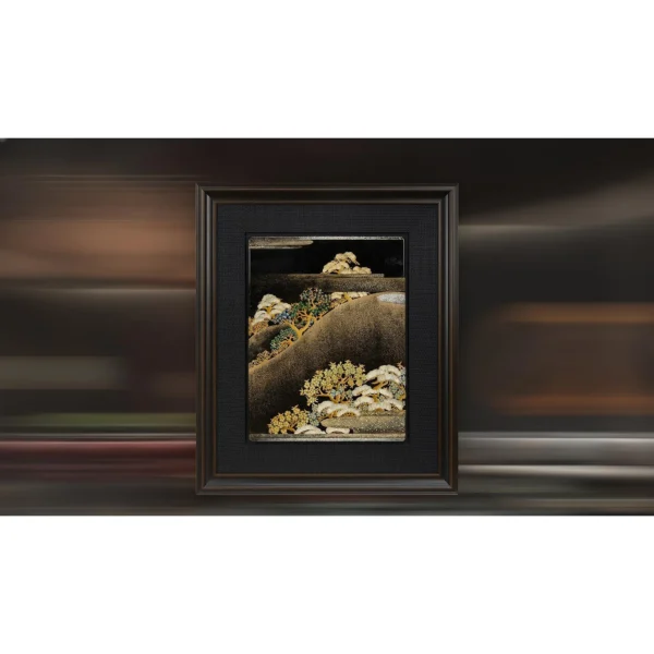 Mother of Pearl Landscape in black — in a room setting