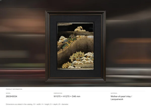 Mother of Pearl Landscape in black — dimensions