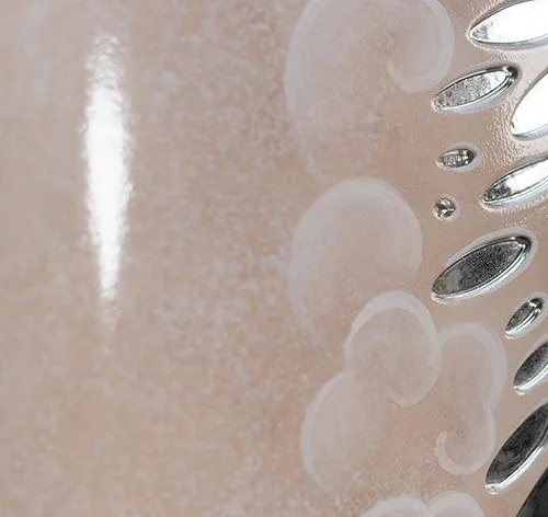 Oval Fibreglass Dish in rose stone — detail