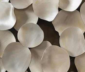 Cream Disc Cluster Relief in Slim Frame, 100 x 100 cm — detail