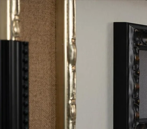 Small Silver Motif in Layered Black and Silver Frame, 70 x — detail