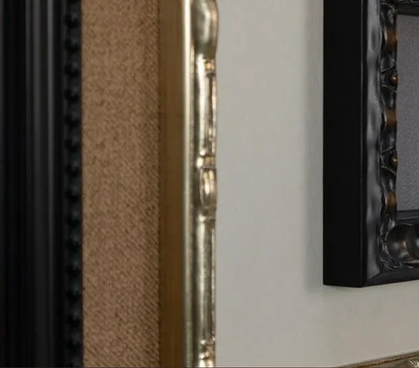 Small Silver Motif in Layered Black and Silver Frame, 70 x — detail