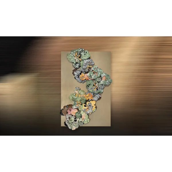 Tall Coral Cluster Relief in olive — in a room setting