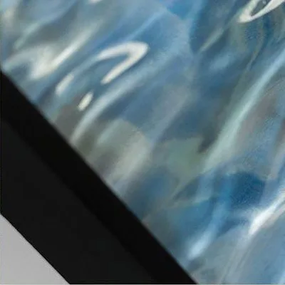 Blue Water Ripple Painting in Black Frame, 60 x 90 cm — detail