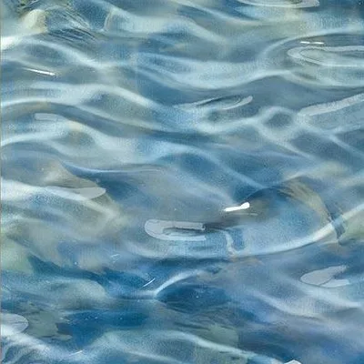 Blue Water Ripple Painting in Black Frame, 60 x 90 cm — detail
