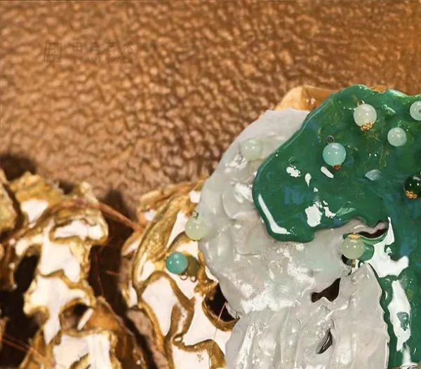 Coral Cluster Relief on Copper, 120 x 150 cm in bronze — detail
