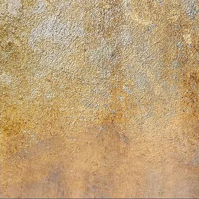 Oval Gold and Silver Leaf Disc Wall Art, 70 x 90 cm in brushed brass — detail