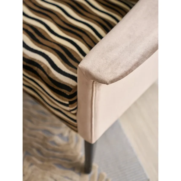 Modern Vintage Armchair in oatmeal — in a room setting