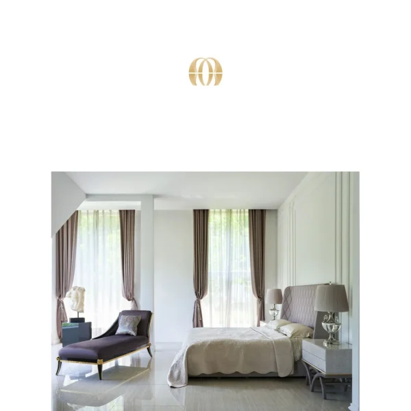 Lavender Leather Diamond-Stitched Bed with Nightstands in plum — in a room setting