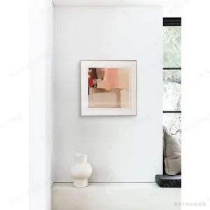 Abstract Vessel Framed Print in plum — in a room setting