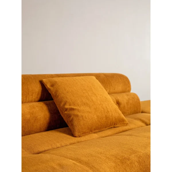 Caramel Cloud Modular Sofa in rust — in a room setting